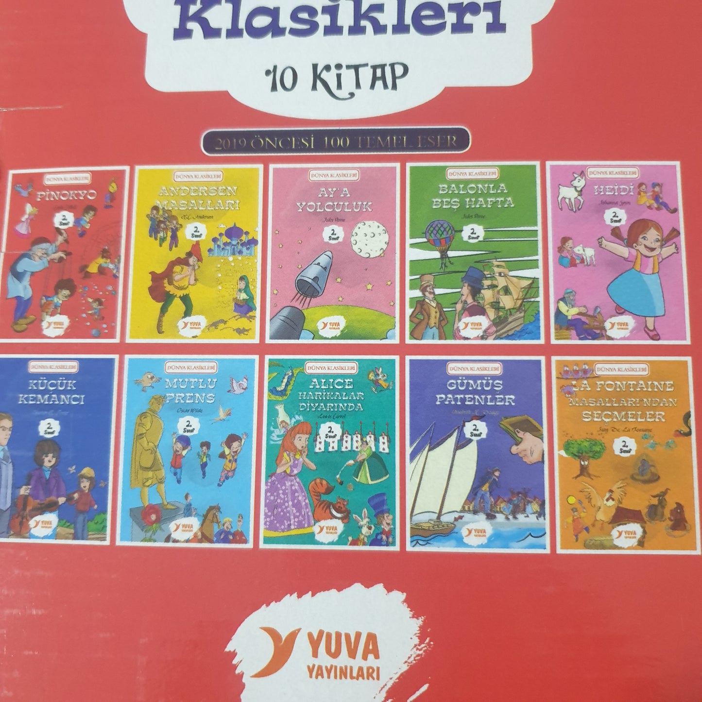 Yuva Yayınları 2. Sınıf Dünya Klasikleri Serisi (10 Kitaplık Set)