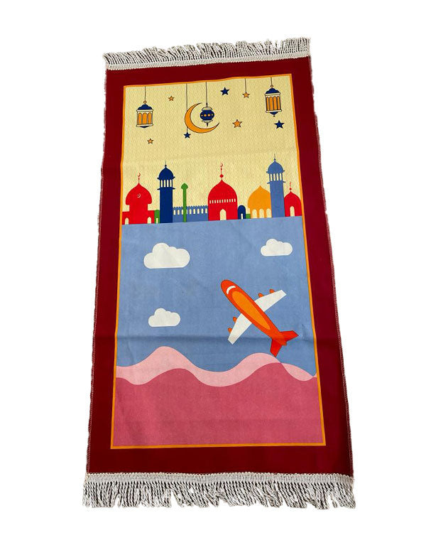 Kids Prayer Mats - darkred / Cocuk Seccadesi (Plane)