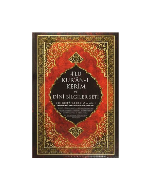 Quran and Religious  Information Set (4-Piece ) - 4'LÜ KURANI KERİM VE DİNİ BİLGİLER SETİ