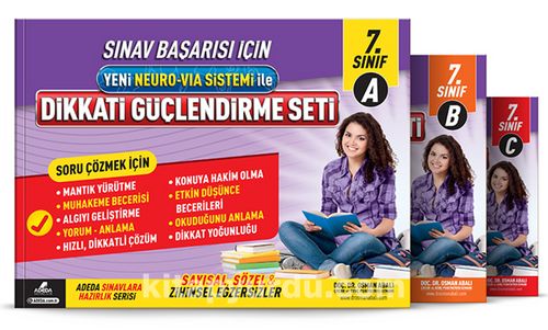 Dikkati Güçlendirme Seti 7. Sınıf 13 Yaş
adeda yayınları
Osman Abalı