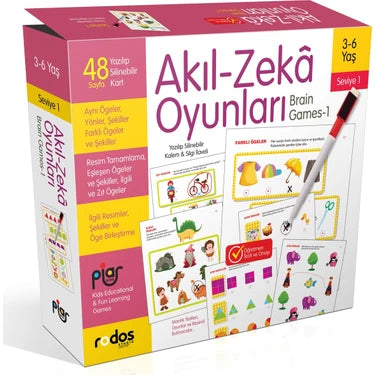 Piar Kids / Akıl-Zeka Oyunları 3-6 Yaş / Seviye 1