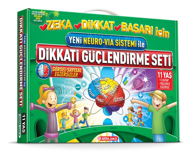 Yeni Neuro-Via Sistemi ile Dikkati Güçlendirme Seti 11 Yaş (3 Kitap)