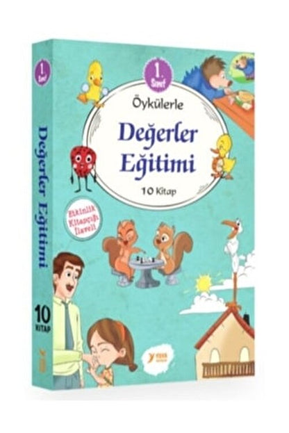 Yuva Yayınları 1. Sınıf Öykülerle Değerler Eğitimi Seti (10 Kitap Takım) - Kolektif