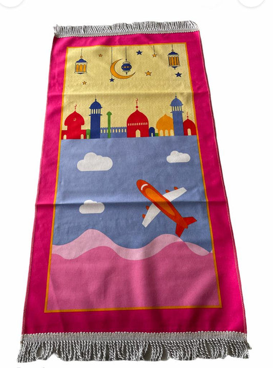 Kids Prayer Mats - pink / Cocuk Seccadesi (Plane)