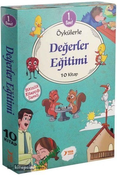 Yuva Yayınları 1. Sınıf Öykülerle Değerler Eğitimi Seti (10 Kitap Takım) - Kolektif