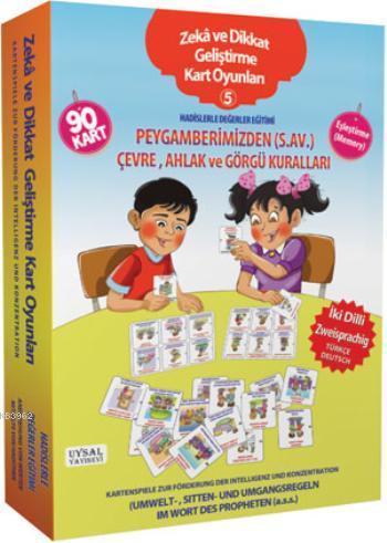 Zeka Ve Dikkat Geliş. Kart Oyunları -5- Hadislerle Değerler Eğitimi; (2 Dilli Türkçe ve Almanca)